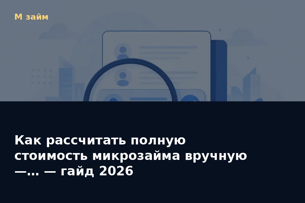 Как рассчитать полную стоимость микрозайма вручную —… — гайд 2026 — обложка статьи М займ