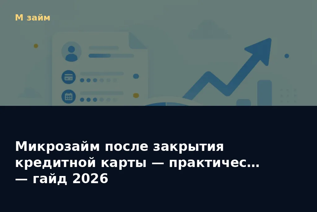Микрозайм после закрытия кредитной карты — практичес… — гайд 2026 — обложка статьи М займ