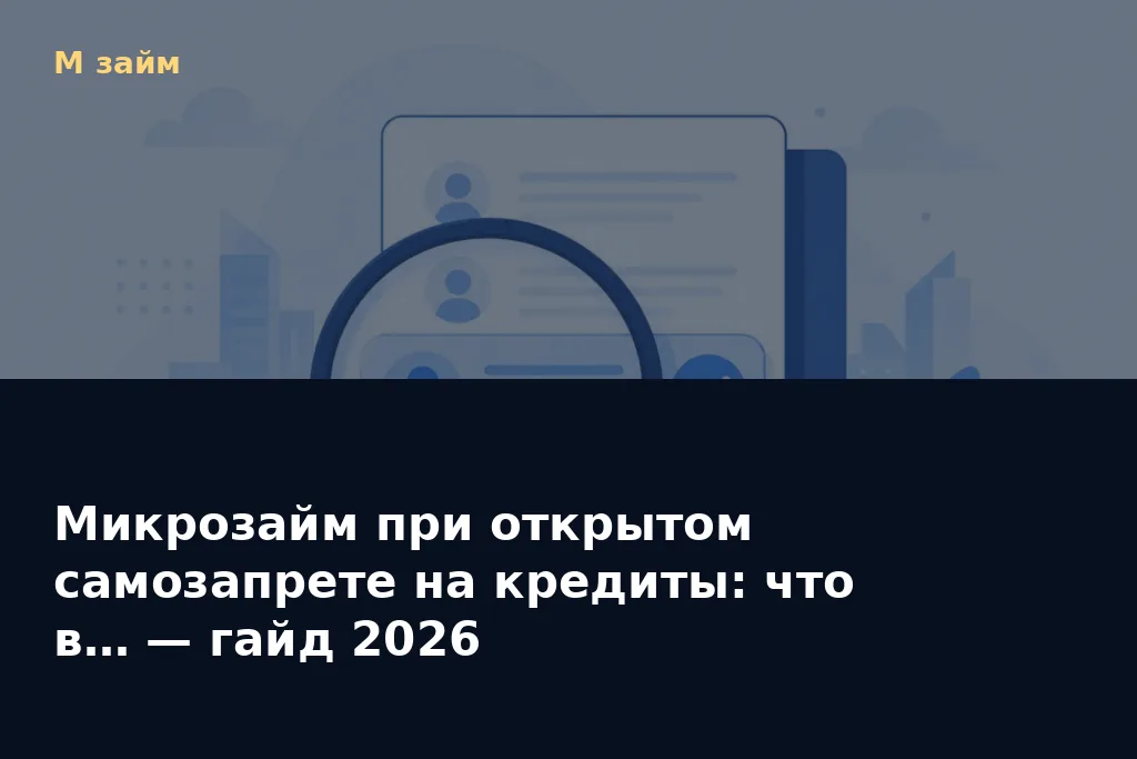 Микрозайм при открытом самозапрете на кредиты: что в… — гайд 2026 — обложка статьи М займ