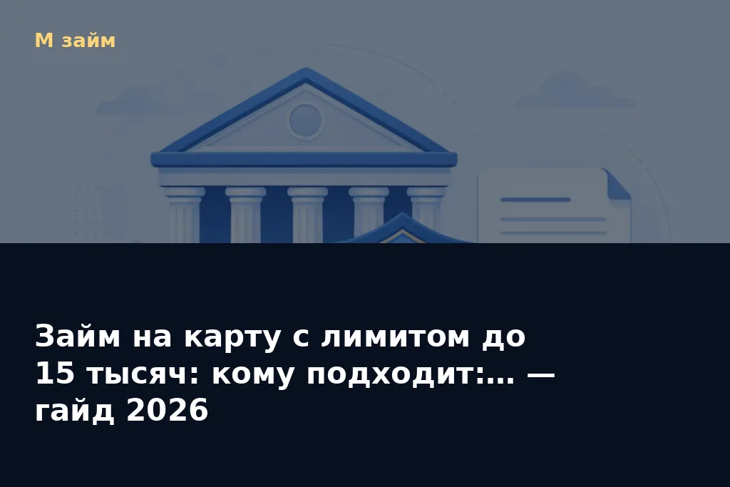 Займ на карту с лимитом до 15 тысяч: кому подходит:… — гайд 2026 — обложка статьи М займ