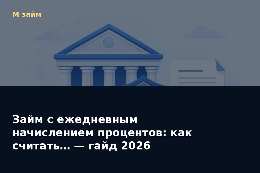 Займ с ежедневным начислением процентов: как считать… — гайд 2026 — обложка статьи М займ
